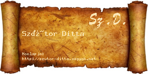 Szútor Ditta névjegykártya